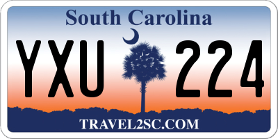 SC license plate YXU224