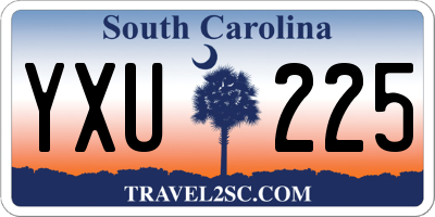 SC license plate YXU225