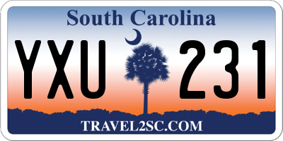 SC license plate YXU231