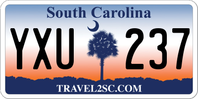 SC license plate YXU237
