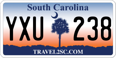 SC license plate YXU238