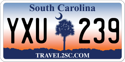 SC license plate YXU239