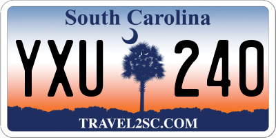 SC license plate YXU240