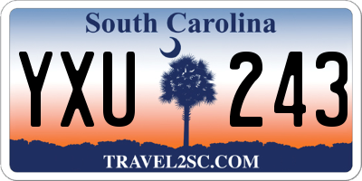 SC license plate YXU243