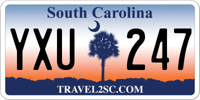 SC license plate YXU247
