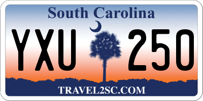 SC license plate YXU250