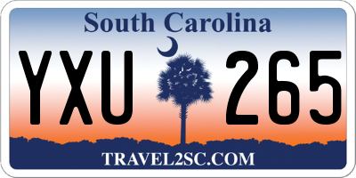 SC license plate YXU265
