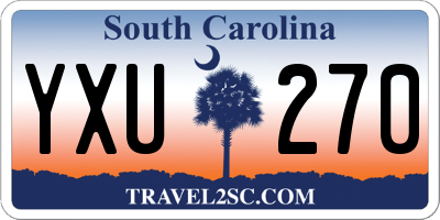 SC license plate YXU270