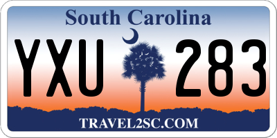 SC license plate YXU283