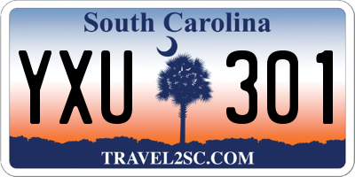 SC license plate YXU301