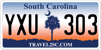 SC license plate YXU303