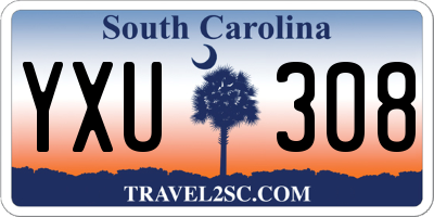 SC license plate YXU308