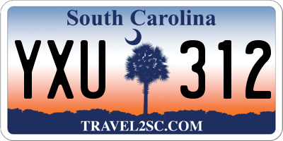 SC license plate YXU312