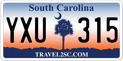SC license plate YXU315