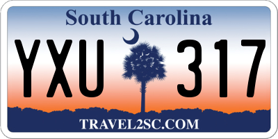 SC license plate YXU317