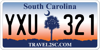 SC license plate YXU321