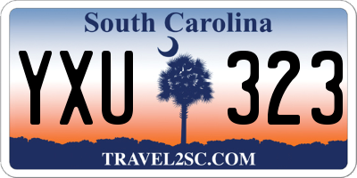 SC license plate YXU323