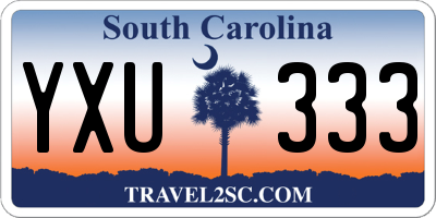 SC license plate YXU333