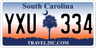 SC license plate YXU334