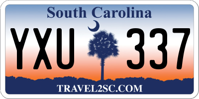 SC license plate YXU337