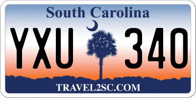 SC license plate YXU340