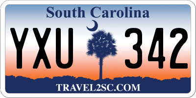 SC license plate YXU342