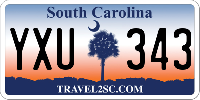 SC license plate YXU343