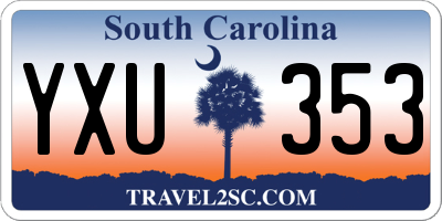 SC license plate YXU353