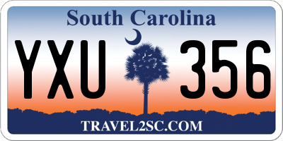 SC license plate YXU356