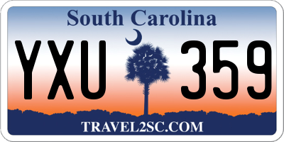 SC license plate YXU359