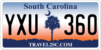 SC license plate YXU360