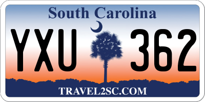 SC license plate YXU362