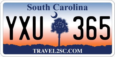 SC license plate YXU365