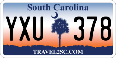 SC license plate YXU378