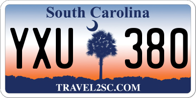 SC license plate YXU380