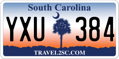 SC license plate YXU384
