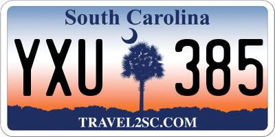 SC license plate YXU385