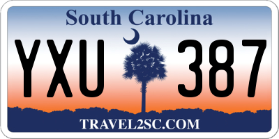 SC license plate YXU387