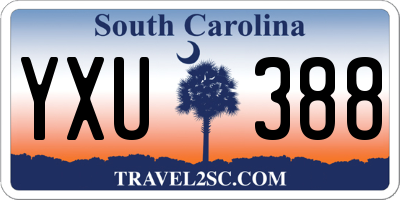 SC license plate YXU388