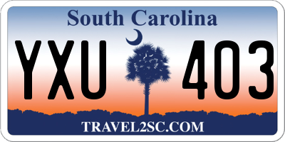 SC license plate YXU403