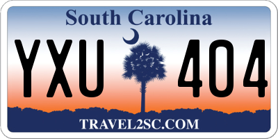 SC license plate YXU404