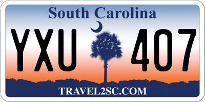 SC license plate YXU407