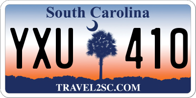 SC license plate YXU410