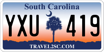 SC license plate YXU419