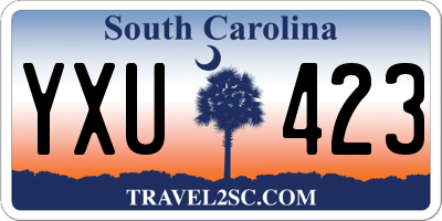 SC license plate YXU423