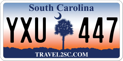 SC license plate YXU447