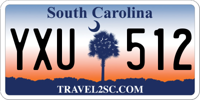 SC license plate YXU512