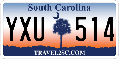 SC license plate YXU514