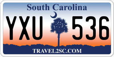 SC license plate YXU536