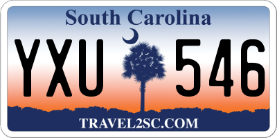 SC license plate YXU546